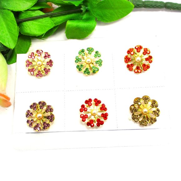 6 PCS Multi Color Saree Pin Set - Picture 4 of 4
